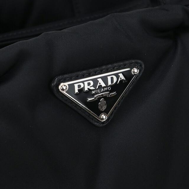 プラダ PRADA トライアングルロゴ ニューテスートボンバー 2WAY ショルダーバッグ【中古】 PRADA（プラダ） TESSUTO+VITELLO テスート トライアングルロゴ