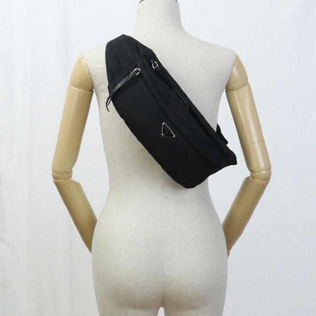 ※美品※ PRADA ブラック ボディバッグ PRADA（プラダ） 【良品】プラダ ナイロン ボディバッグ ウエスト
