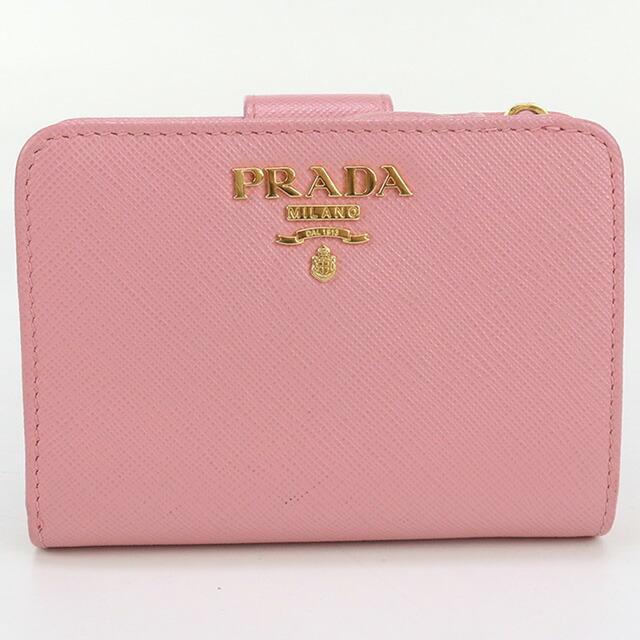 PRADA 中古 プラダ 二折財布 レディース ブランド サフィアーノレザー 