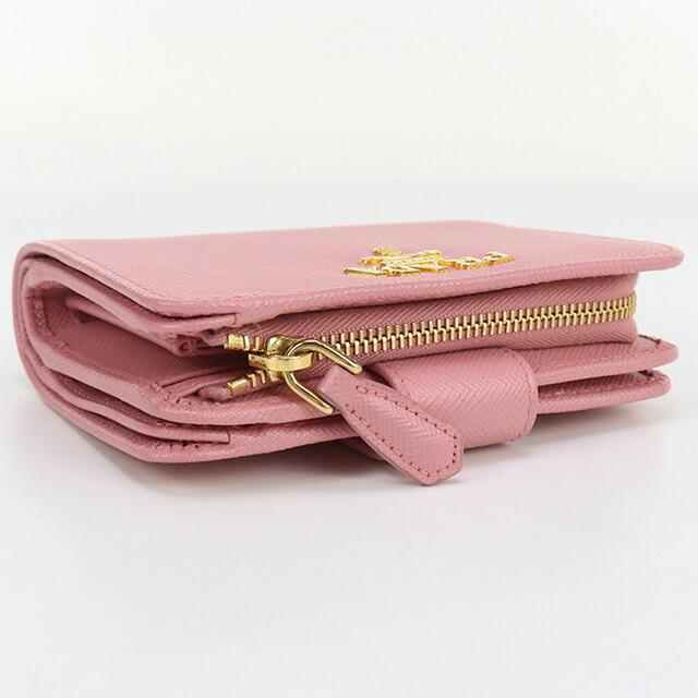 PRADA 中古 プラダ 二折財布 レディース ブランド サフィアーノレザー 