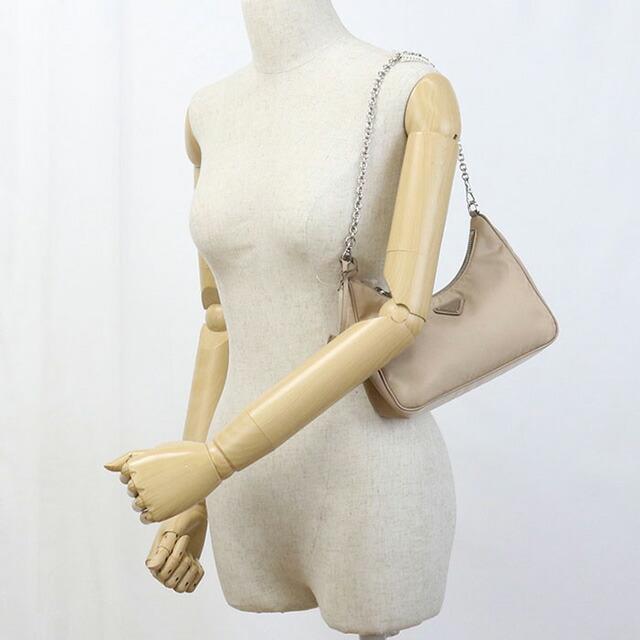 PRADA プラダ ショルダーバッグ ナイロン ベージュ レディース ブランド