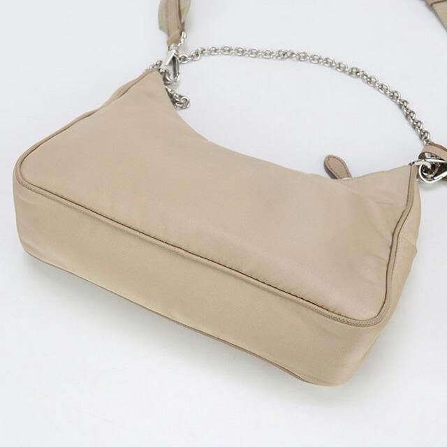 PRADA プラダ ショルダーバッグ  ベージュ 【古着】【中古】【送料無料】 中古・古着通販】PRADA (プラダ) ショルダーバッグ ベージュ｜ブランド