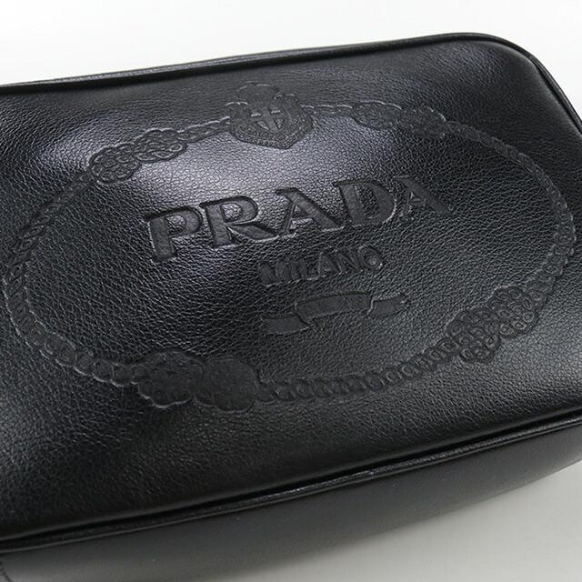 プラダ PRADA ショルダーバッグ バッグ レザー レディース ブラック系 【中古】 PRADA（プラダ） 中古 ショルダーバッグ レディース ブランド ミニ