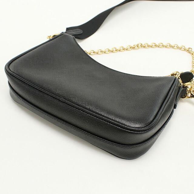 プラダ PRADA ショルダーバッグ レザー/ナイロン ブラック レディース 送料無料【中古】 z7291 PRADA（プラダ） ハンドバッグ ショルダーバッグ 2WAY ナイロン レザー