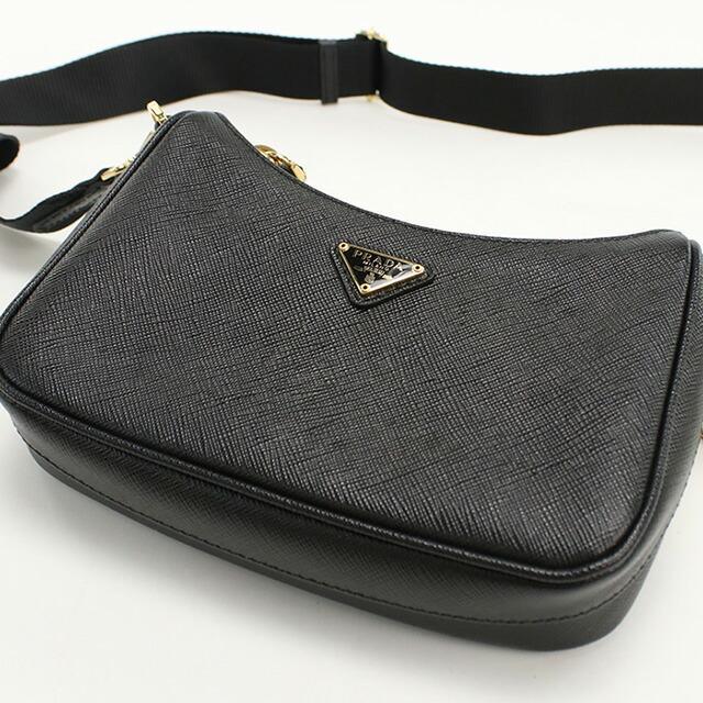 プラダ ショルダーバッグ レディース 美品 プラダ PRADA ショルダーバッグ レディース ブラック 1BG459 V OOO UVL