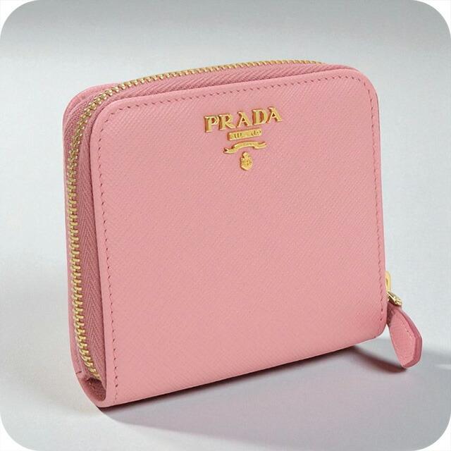 PRADA プラダ/二つ折り財布/ライトピンク/Aランク/85【中古】 PRADA（プラダ） PRADA VITELLO MOVE BI ヴィッテロ 二つ折り財布 財布