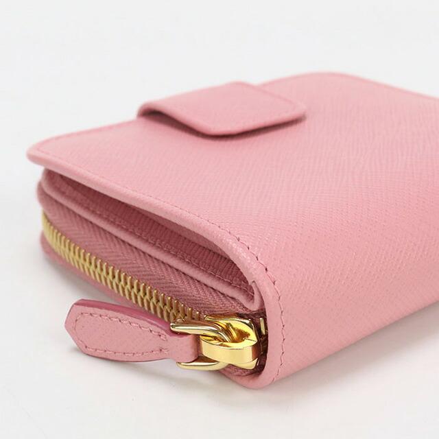 PRADA（プラダ） 中古 二折財布 レディース ブランド ピンク 財布