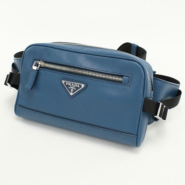 PRADA プラダ ボディバッグ ブルー　2回のみ使用の美品　保存袋や箱付き PRADA（プラダ） 中古 ボディバッグ メンズ ブランド ベルトバッグ