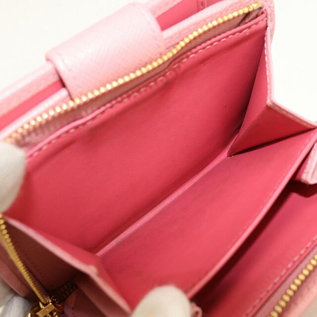 PRADA（プラダ） 中古 二折財布 レディース ブランド サフィアーノ