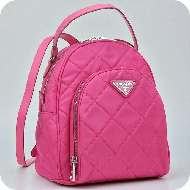 PRADA ピンク リュック・バックパック　三角ロゴ　ナイロン・レザー　保存袋付 楽天市場】プラダ PRADA 三角ロゴ リュックサック バックパック ピンク