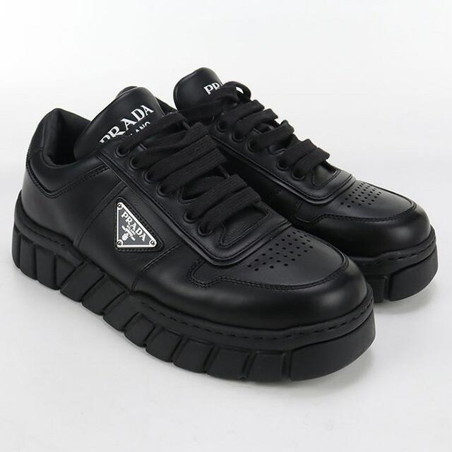 美品　PRADA SPORTS プラダスポーツ　レザースニーカー　ブラック　36 中古・古着通販】PRADA SPORTS (プラダスポーツ) アメリカズカップ