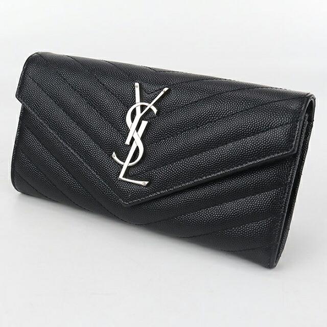 SAINT LAURENT 中古 サンローラン 長財布二折 レディース ブランド