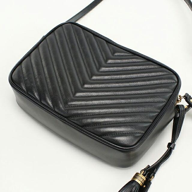 SAINT LAURENT サンローラン ルー カメラバッグ フリンジ 斜め掛けOK ミニバッグ ショルダーバッグ レザー ブラック【中古】 SAINT LAURENT 中古 サンローラン ショルダーバッグ レディース