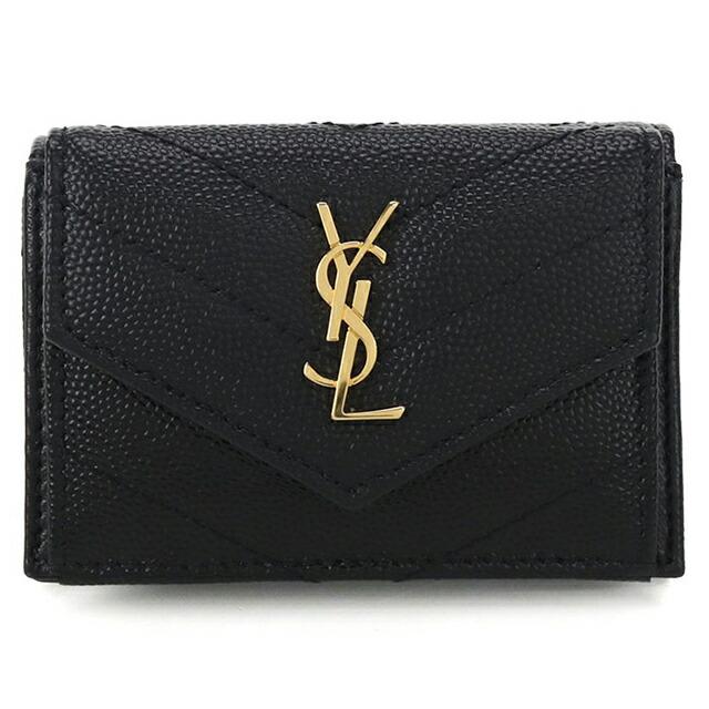 SAINT LAURENT 中古 サンローラン 三つ折り財布 レディース ブランド