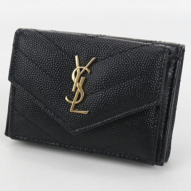 SAINT LAURENT 中古 サンローラン 三つ折り財布 レディース ブランド