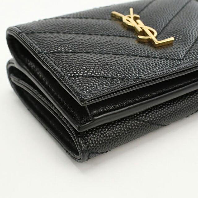 SAINT LAURENT 中古 サンローラン 三つ折り財布 レディース ブランド