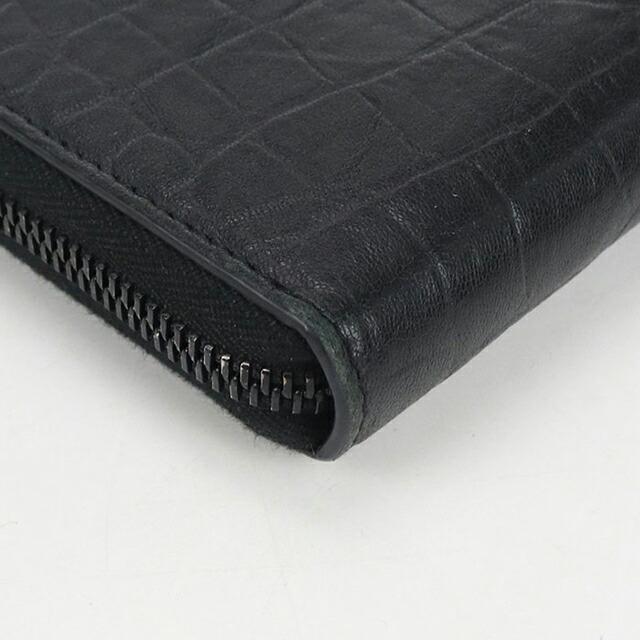 USED サンローラン　長財布 SAINT LAURENT ブラック 長財布 サンローラン YSLロゴ Vステッチ 長