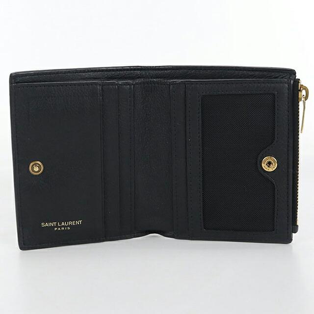 YSL＊二つ折り財布 SAINT LAURENT 中古良品 サンローラン 二つ折り財布 635265 レディース