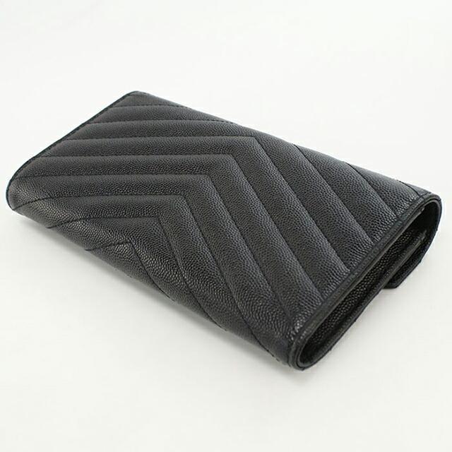 本物 サンローラン SAINT LAURENT レザー 二つ折り 折財布 コンパクトウォレット ブラック 403723 財布 ウォレット 中古・ SAINT LAURENT 中古 サンローラン 二つ折り財布 二折財布 メンズ
