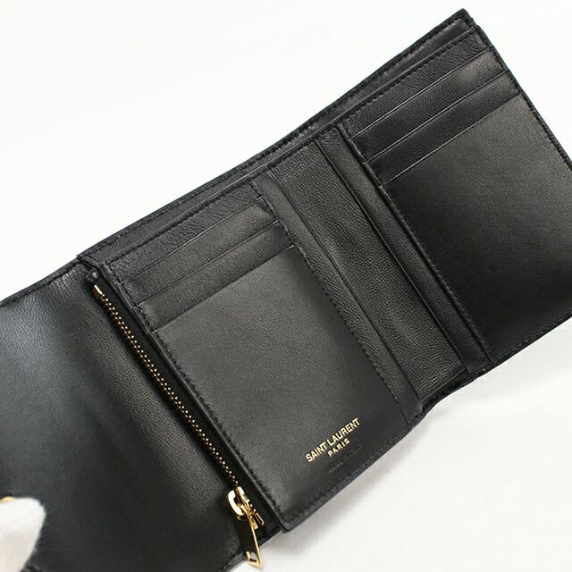 SAINT LAURENT 中古 サンローラン 三つ折り財布 レディース ブランド
