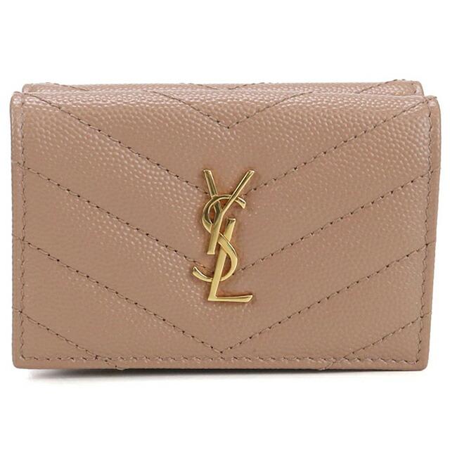SAINT LAURENT 中古 サンローラン 三つ折り財布 レディース ブランド