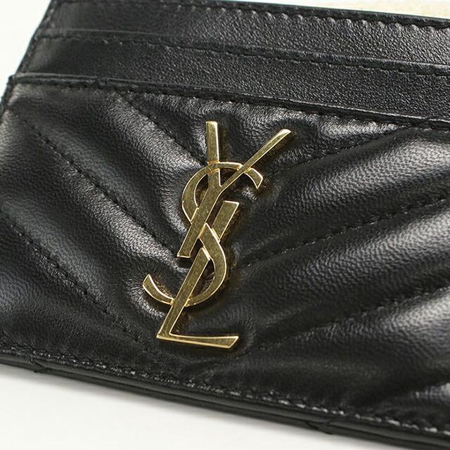 ✨極美品✨サンローラン　カードケース　カサンドラ　ロゴ　クロコ　型押し　レザー SAINT LAURENT 中古 サンローラン カードケース レディース ブランド