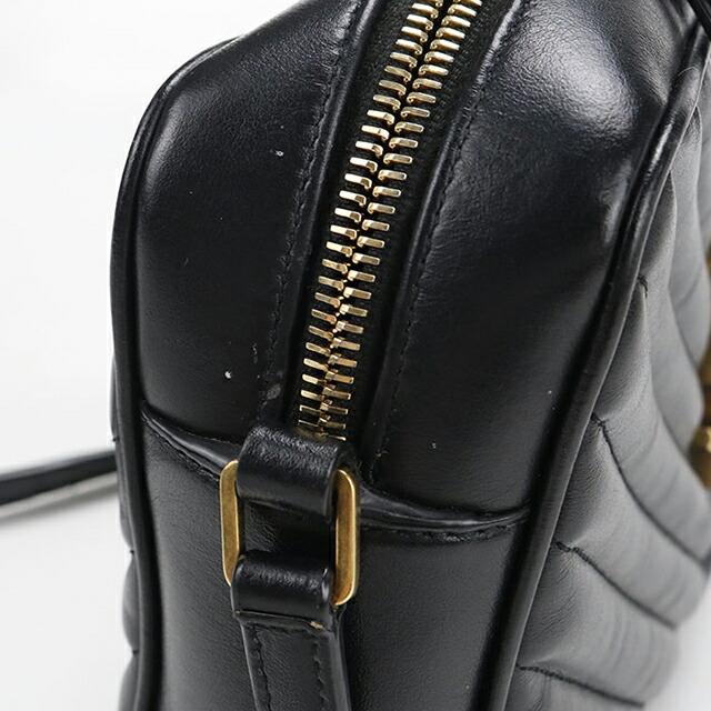 サンローラン ルー カメラバッグ ショルダーバッグ レザー 612544 ブラック レディース SAINT LAURENT  中古 サンローラン SAINT LAURENT ルーカメラバッグ 612544 ブラック レザー