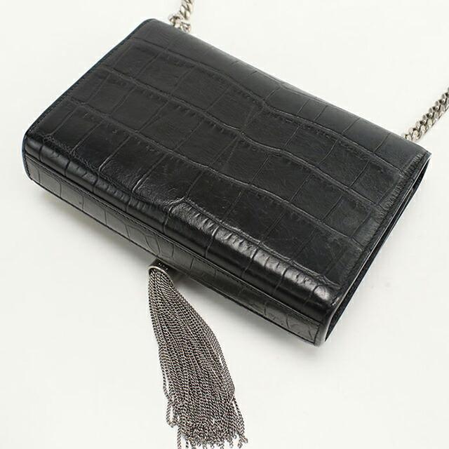 美品！YSL ブラック　ショルダーバッグ　レザー SAINT LAURENT 中古 サンローラン ショルダーバッグ レディース