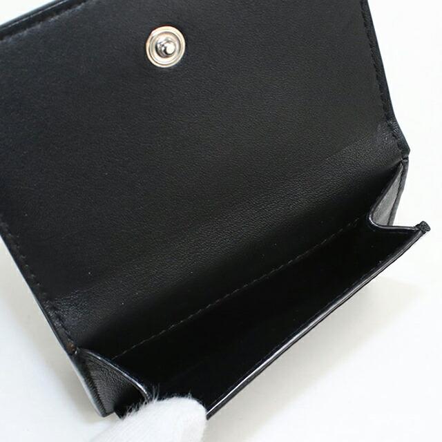 SAINT LAURENT 中古 サンローラン 三つ折り財布 コンパクト 三折財布