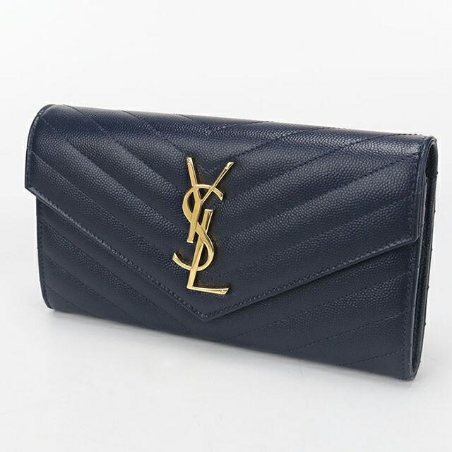 【サンローラン】長財布/カサンドラ/フラップ/美品/ SAINT LAURENT 中古 サンローラン 長財布 二つ折り レディース