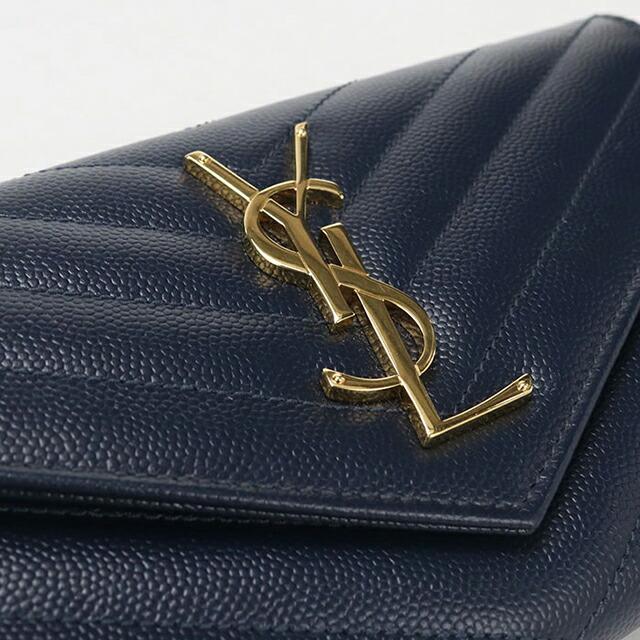 SAINT LAURENT 中古 サンローラン 長財布二折 レディース ブランド