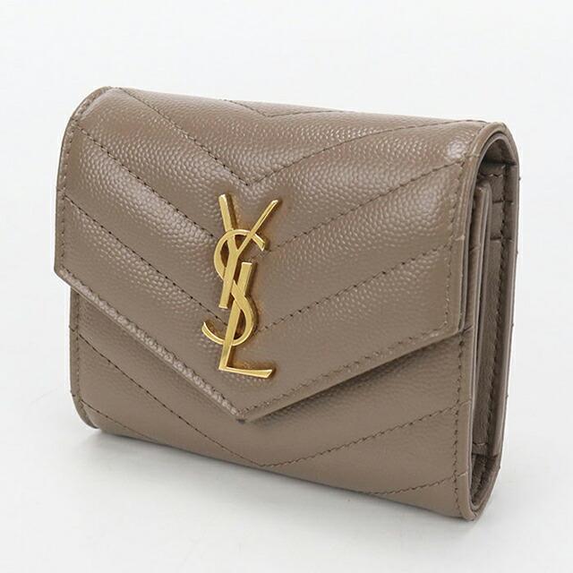 SAINT LAURENT 中古 サンローラン 三つ折り財布 三折財布 レディース