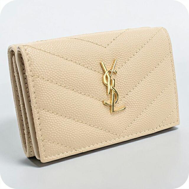 サンローラン　タイニーウォレット　三つ折り財布　中古 SAINT LAURENT 中古 サンローラン 三つ折り財布 三折財布 レディース