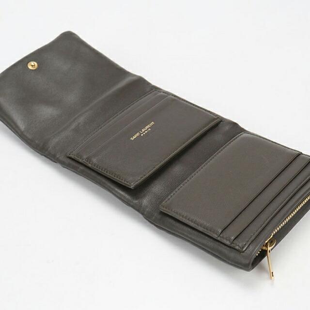 SAINT LAURENT 中古 サンローラン 三つ折り財布 三折財布 レディース