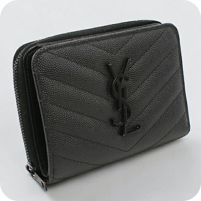 SAINT LAURENT 中古 サンローラン 二つ折り財布 二折財布 レディース