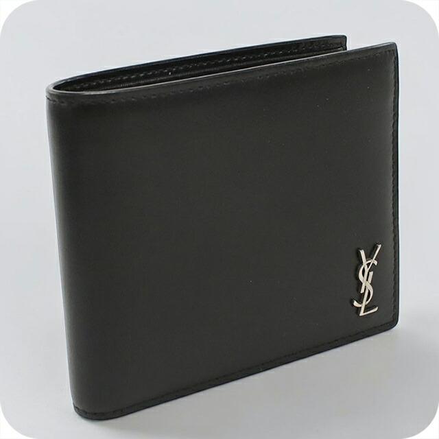 使用年数2年 SAINT LAURENT ブラック二つ折り財布 パース付 SAINT LAURENT 中古 サンローラン 二つ折り財布 コンパクト メンズ