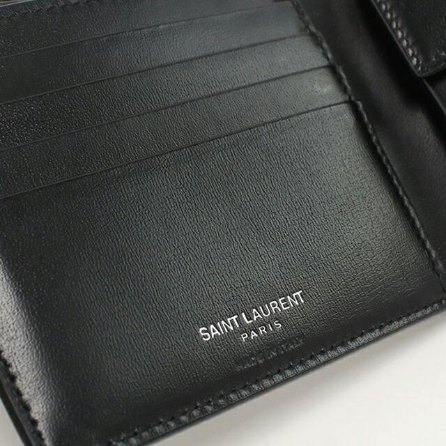 SAINT LAURENT 中古 サンローラン 二つ折り財布 コンパクト メンズ