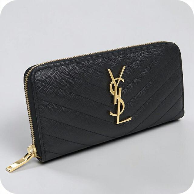 SAINT LAURENT 中古 サンローラン 長財布ラウンドファスナー
