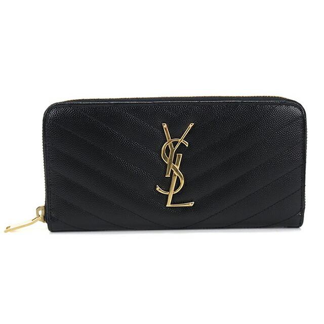 SAINT LAURENT 中古 サンローラン 長財布ラウンドファスナー