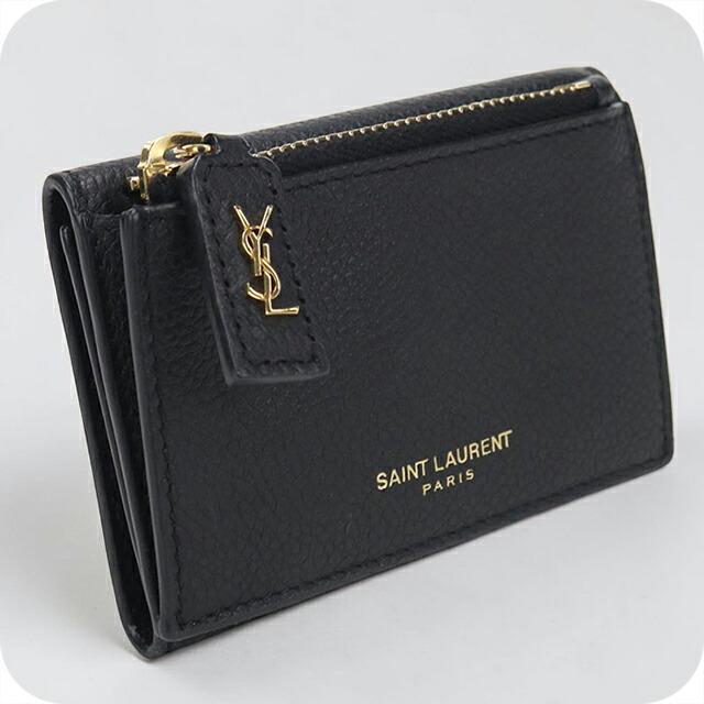 【未使用】SAINT LAURENT 三つ折り財布 SAINT LAURENT 中古 サンローラン 三つ折り財布 三折財布 レディース