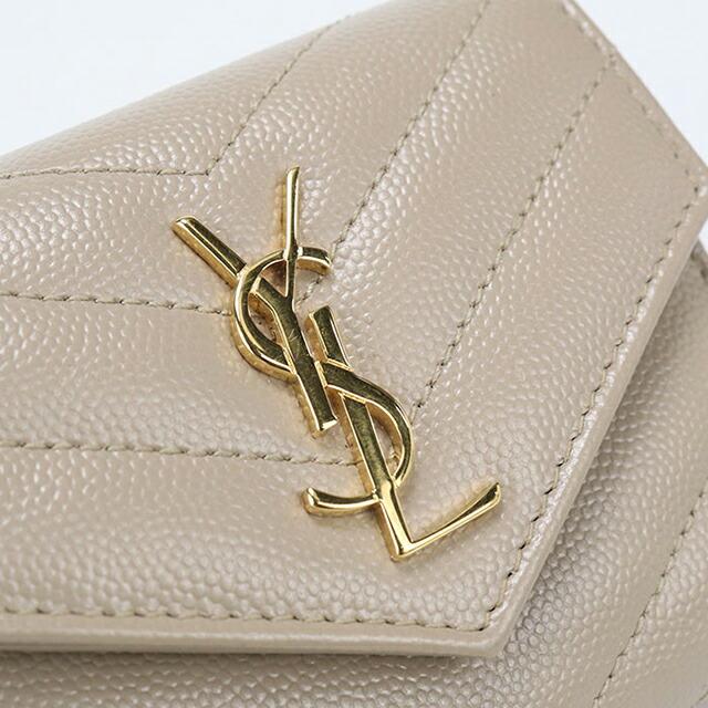 SAINT LAURENT 中古 サンローラン 三つ折り財布 三折財布 レディース
