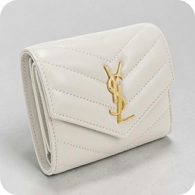 SAINT LAURENT 中古 サンローラン 三つ折り財布 コンパクト 三折財布