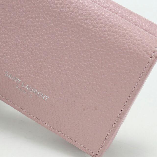 SAINT LAURENT 中古 サンローラン 三つ折り財布 コンパクト 三折財布