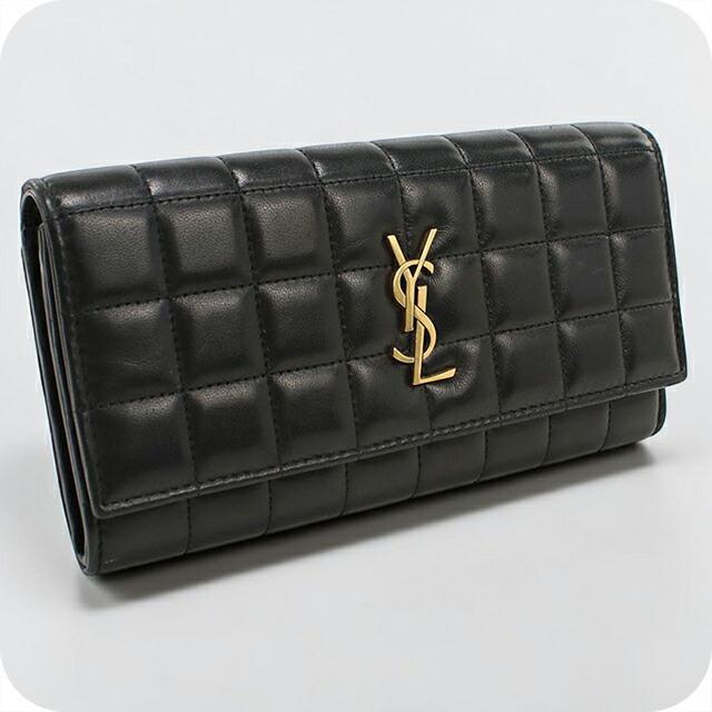 SAINT LAURENT 中古 サンローラン 長財布二折 レディース ブランド