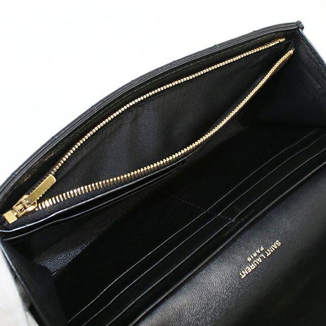 SAINT LAURENT 中古 サンローラン 長財布二折 レディース ブランド