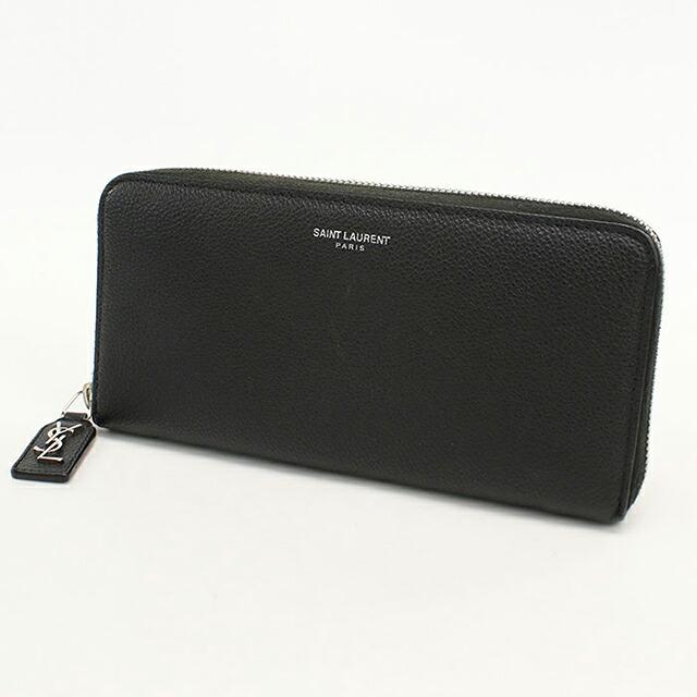 SAINT LAURENT 中古 サンローラン 長財布ラウンドファスナー メンズ
