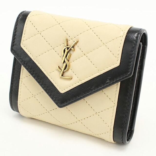 SAINT LAURENT 中古 サンローラン 三つ折り財布 三折財布 レディース