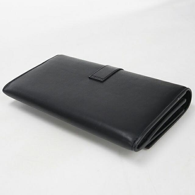 サンローラン　ラージフラップ ウォレット YSLライン 二つ折り　長財布　財布 SAINT LAURENT 中古 サンローラン 長財布二折 レディース ブランド Y