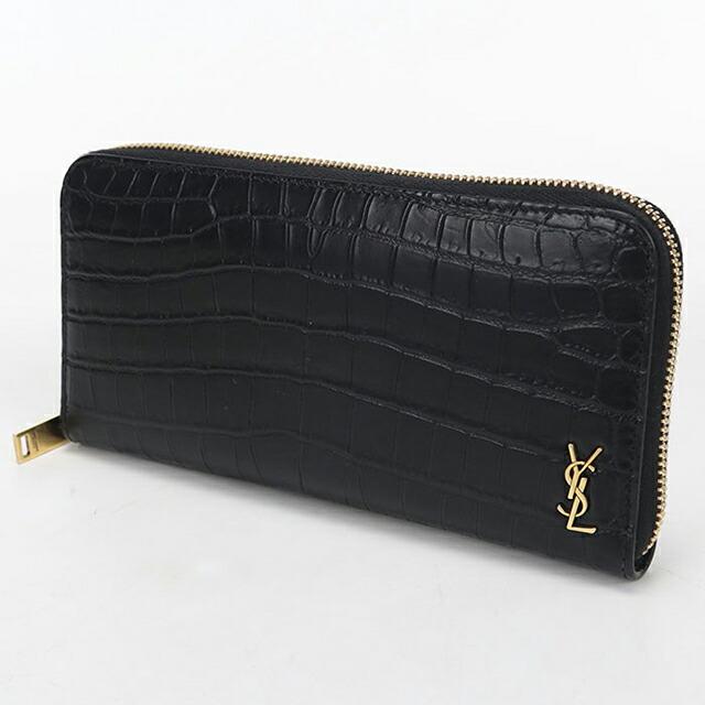 SAINT LAURENT サンローラン 長財布 ブラック SAINT LAURENT 中古 サンローラン 長財布ラウンドファスナー