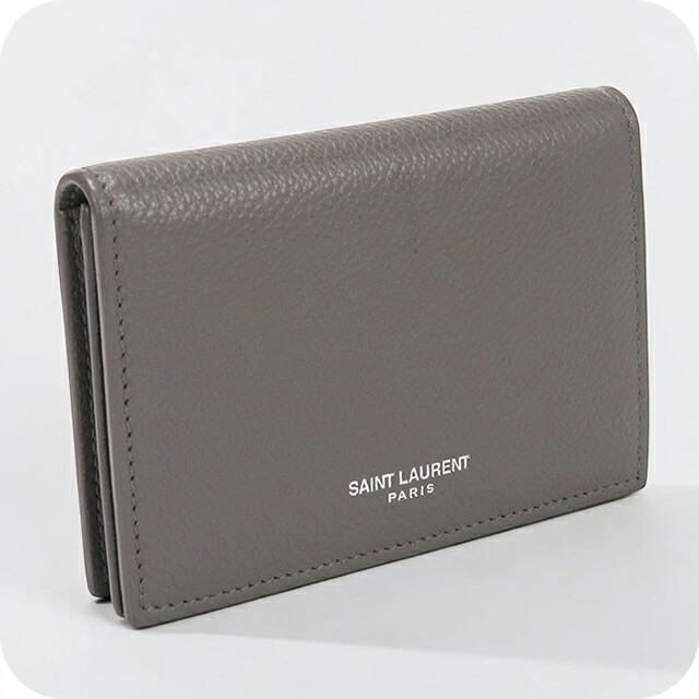 SAINT LAURENT グレー 名刺入れ SAINT LAURENT 中古 サンローラン 名刺入れ メンズ ブランド ビジネス